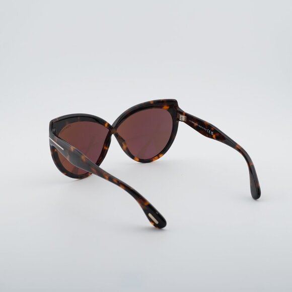 Tom Ford Beatrice FT1196 52E Sunglasses Havana Butterfly Frame, Brown Lenses - Picture 4 of 8
